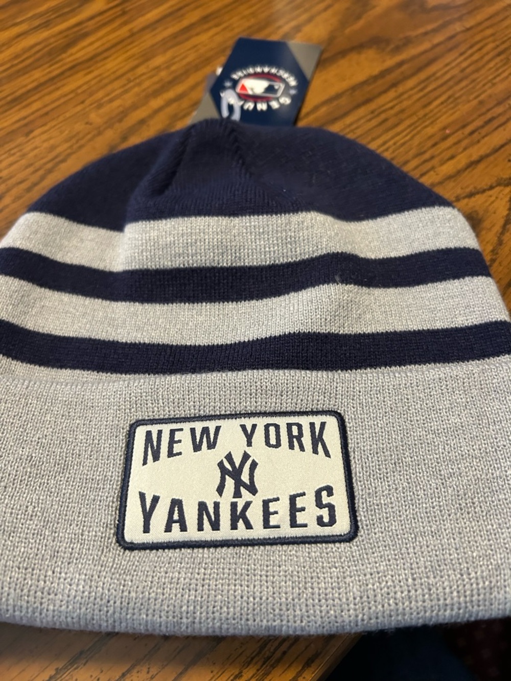 Fanatics New York Yankees Gray and Navy Beanie Hat